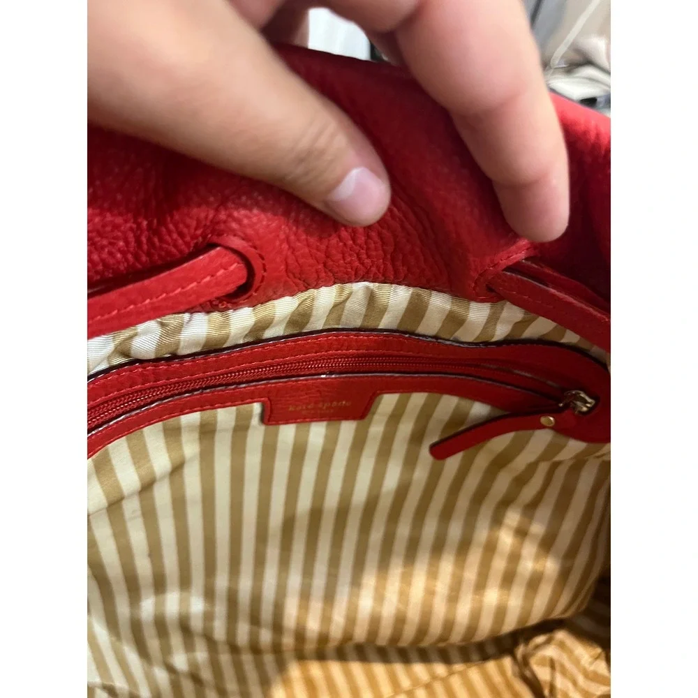 Kate Spade NY‎ Westbury Drawstring Opus POPPY RED Shoulder Handbag Retail $398
